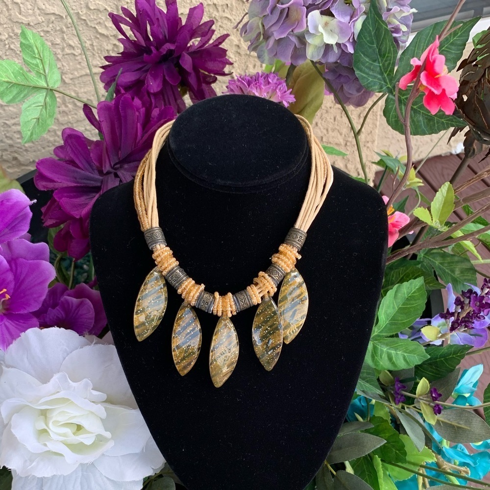 Multi String Boho Tribal Necklace
